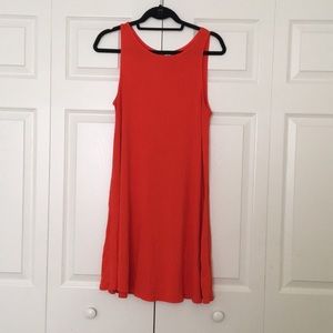 Coral swing dress